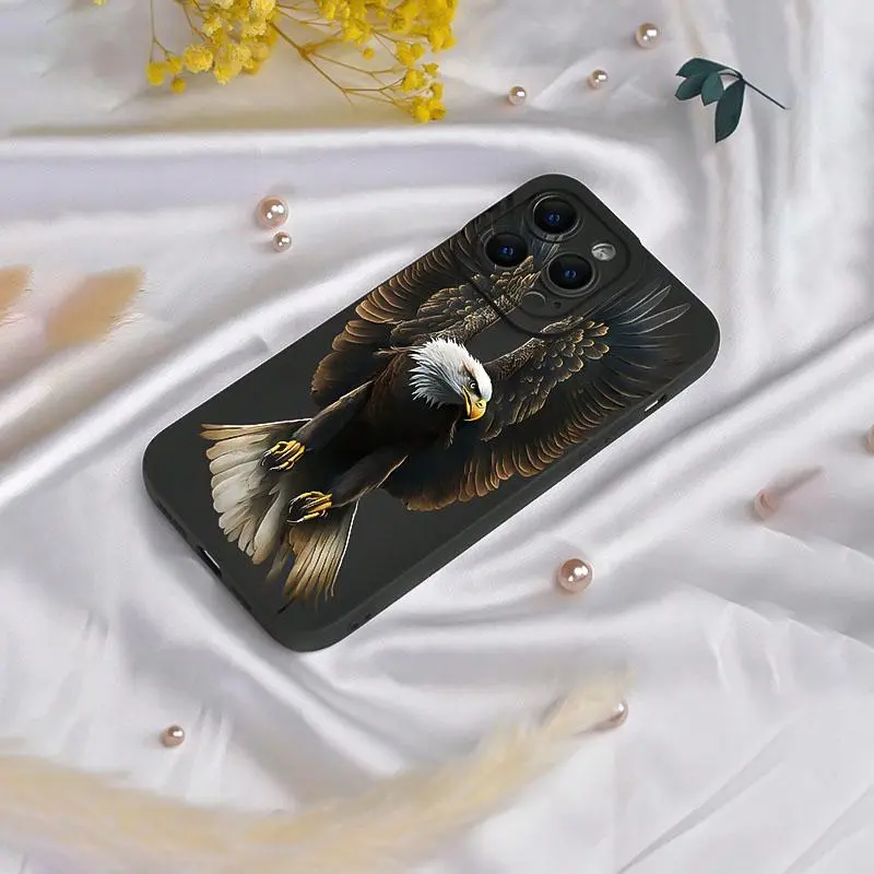 Eagle Pattern Phone Case, TPU Smartphone Casing, Anti-drop Cellphone Protective Case, Total Protective Shockproof Protector Mobile Phone Cover for iPhone 11 12 13 14 15 16 Pro Max