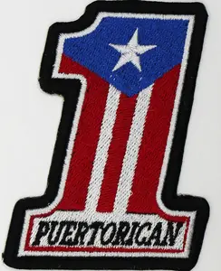 Puertorican Nurber One embroidered patch