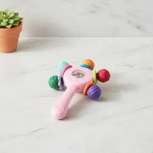 Two-In-One Baby Manhattan Rattle Teether Toy, Montessori Early Education, Sensory Teething Toy for Newborns, 0-6 Months, Soothing Chew Toy