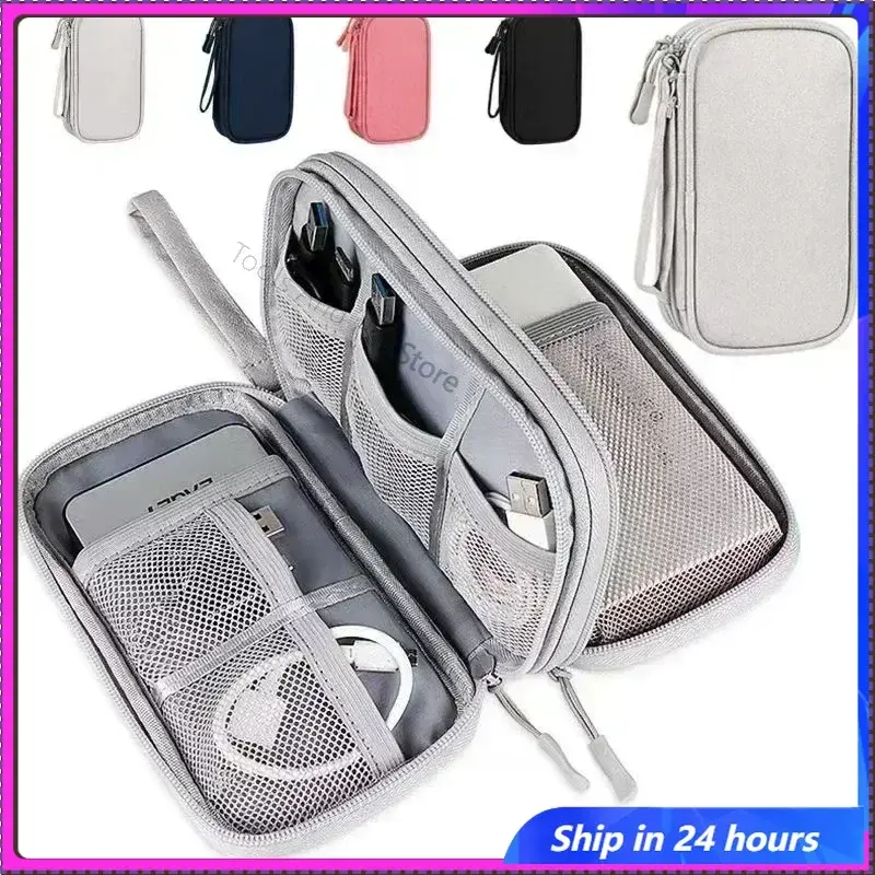 Travel Cable Bag Portable Digital Storage Pouch Charger Data Cable USB Bag Organizer Waterproof Electronic Accessory Storage Bag