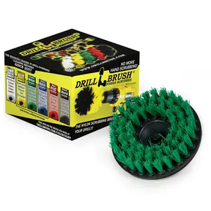 5in Green Brush - Medium Stiffness - Kitchen Counter & Tile Cleaning | 5in-S-G-H-DB