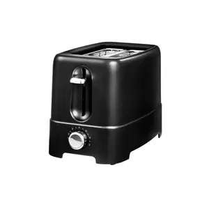 2 Slice Toaster: Black, Bagel & Bread Warmer, 750W, Compact Design