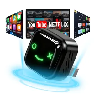 Wireless CarPlay Adapter for iPhone/Android, 2-in-1 Wireless Dongle Carplay Android Auto (iOS 10+/Android 11+), Convert Factory Wired CarPlay & Android to Wireless, Plug & Play, No Delay, Stable Connection
