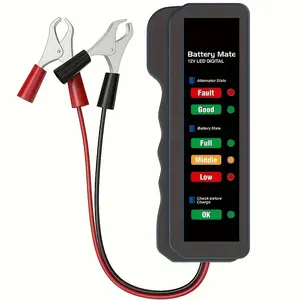 12V Digital Alternator Tester, Mini Car Battery Tester, 6LED Light Display Automotive Detection Tools, Automatic Battery Tester for Car, Motorcycle, Truck