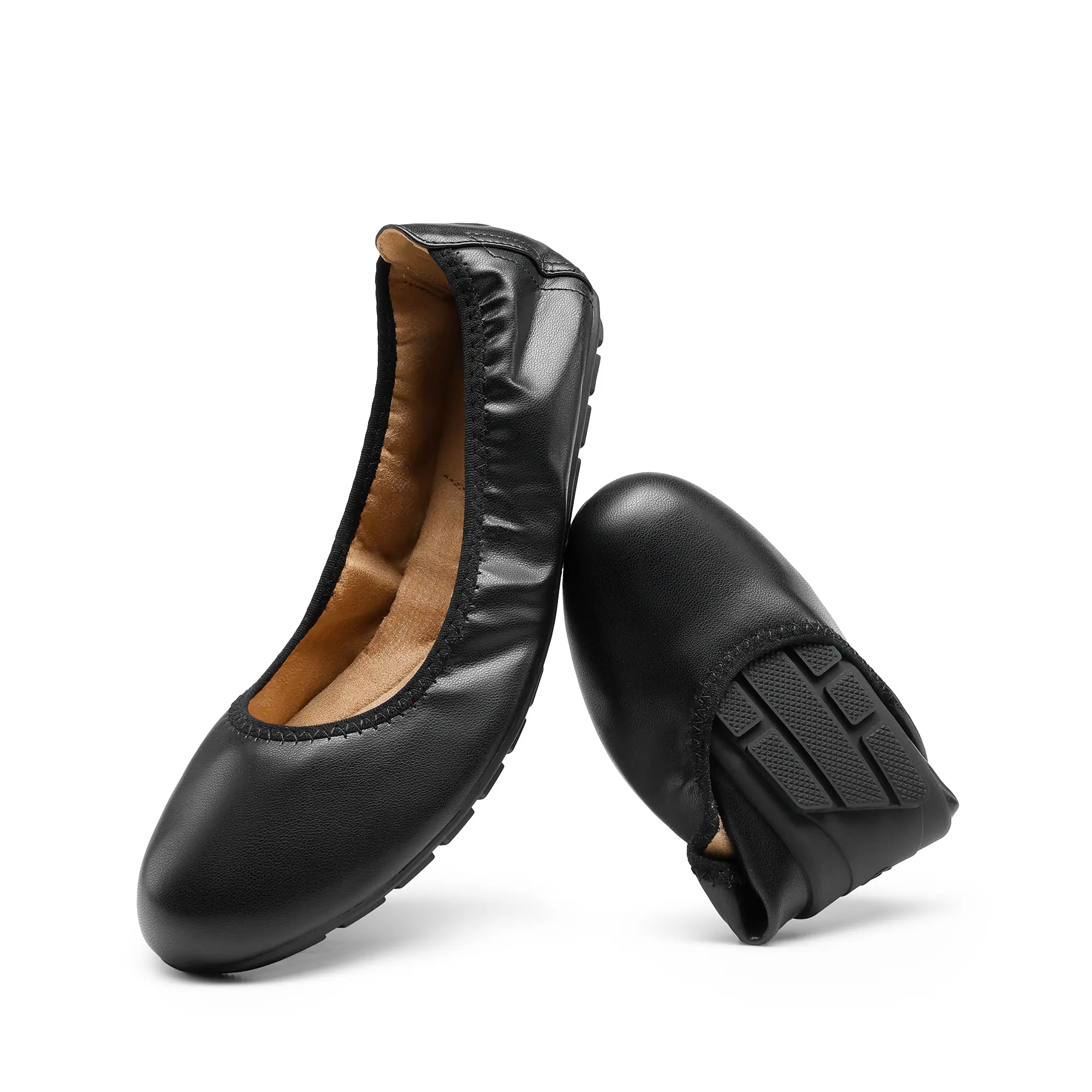 Dream Pairs Women's Ballet Flats, Round Toe Slip On Shoes for Women with Cushioned Arch Support, Foldable and Travel-Ready, Footwear, Flexible, Moisture Wick, Ballet Shoes, 1 Pair, Long Car Rides, Pvc Outsole, Women's Shoes