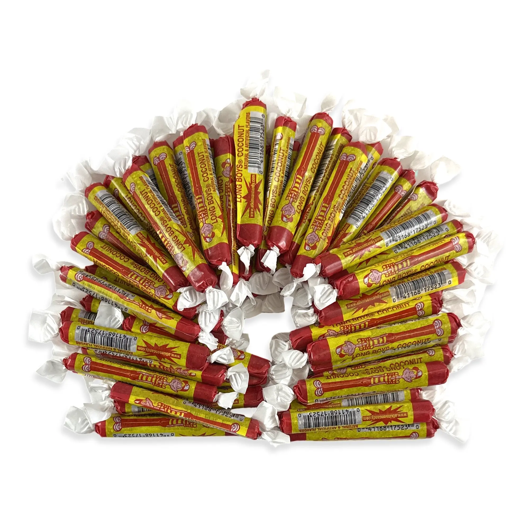 Atkinsons Coconut Long Boys Nostalgic Chewy Coconut Caramel Candy ~ 2 Lbs