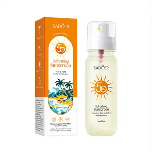 Body Mist Sunscreen Spray, Broad Spectrum SPF 50, Lightweight Spray Sunscreen, Non-Greasy & Water Resistant, Oil-Free & Non-Comedogenic UVA/UVB, 3.04 oz