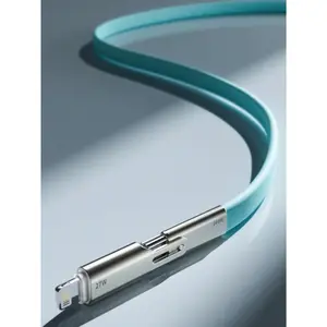 1pc 240w Super Fast Charging Cable, New Silicone Dual Design, Compatible with iPhone 17/16/15/14/13/12/11/XS/8 & Samsung Android Devices