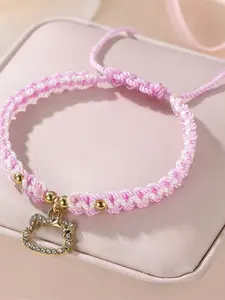 Cute Kitty Cat Pendant Bracelet, Handmade Beaded Couple Bracelets, Japanese Cartoon Anime Hello Kitty Bangle, Creative Gift, Bracelet with Pendant