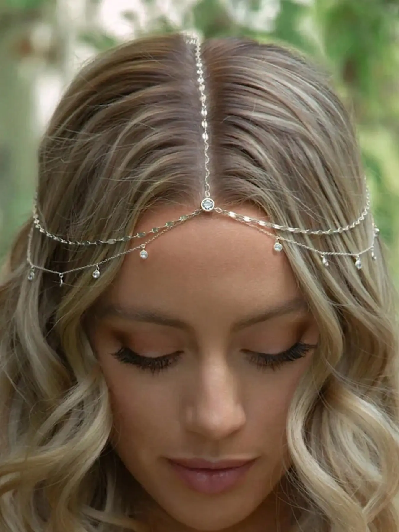 1pc-Ladies-Luxurious-Bridal-Head-Chain-Fashionable-Bohemian-Hair-Jewelry-For-Wedding-Tiaras-Jasmine Princess Crown-Gold-Head-Piece-Head-Pieces-Jewelry-Hairpiece-Jewellery-Bridal Hair Accessories