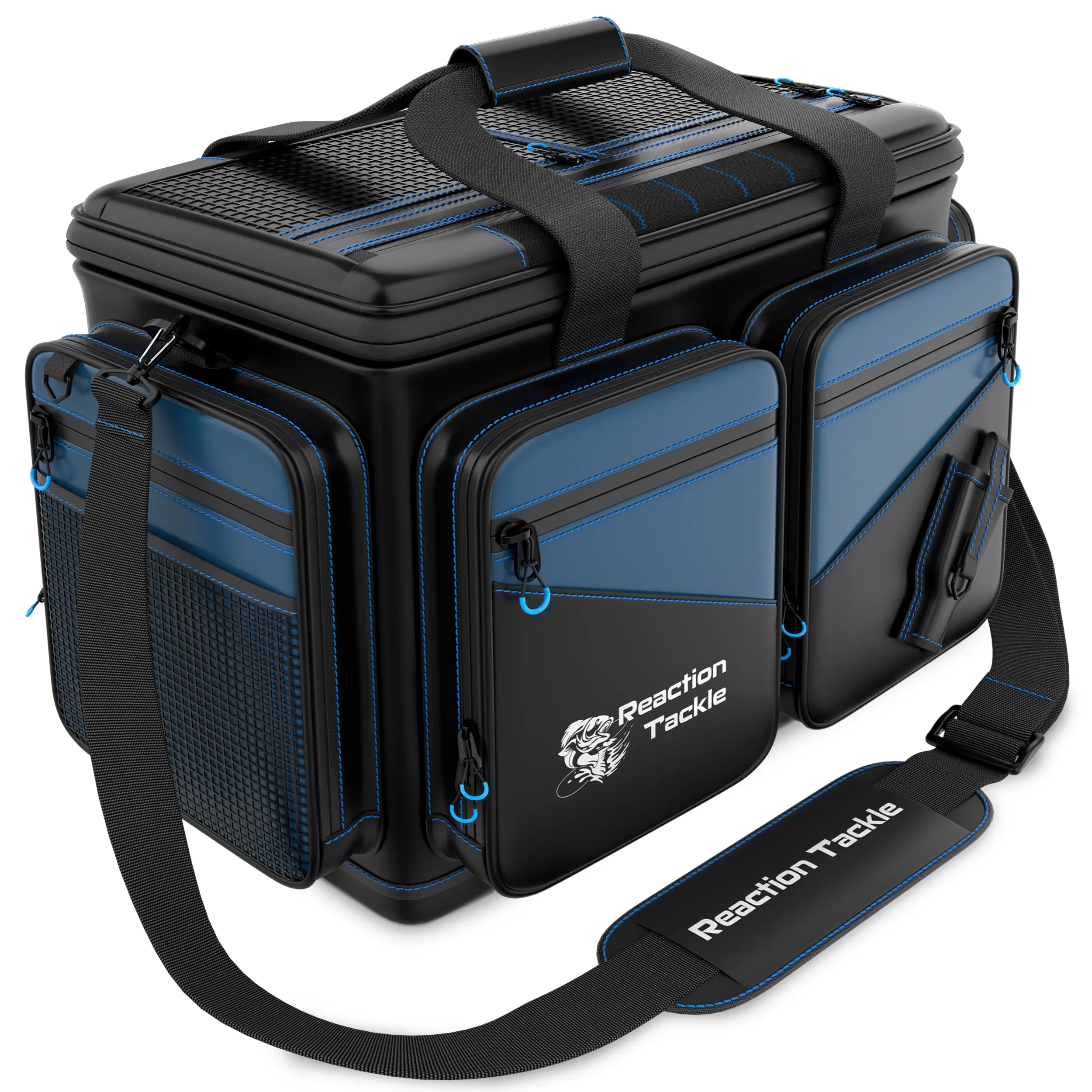 Water-Resistant Fishing Bag - Saltwater Resistant 1000D PVC Tackle Storage With Waterproof Base Small, Medium, Large, Extra Large - Reaction Tackle