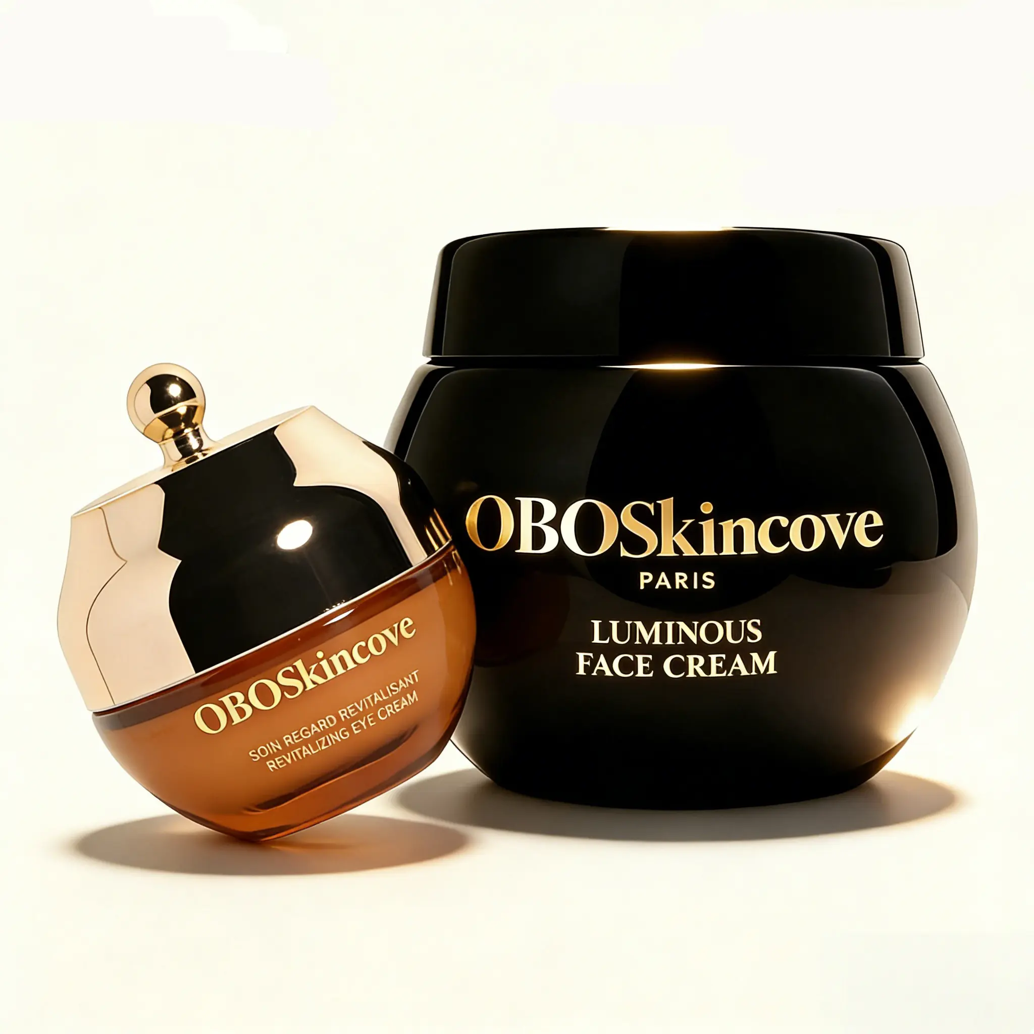 OBOSkincove Radiant & Plump Skin Duo - 50ml Rich Face Cream & Collagen Firming Eye Cream for Dull Skin & Fine Lines, All Skin