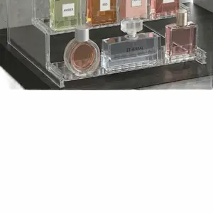 Lifewit 12 Inch 4 Tier White Display Stand with Decorative Fences for Cologne,