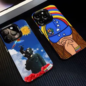 V-Venezuela E-esthetic Art Print Phone Cases For iPhone 17 Promax Pro Air 16 Plus 15 14 13 Colorful Silver Funda Cover