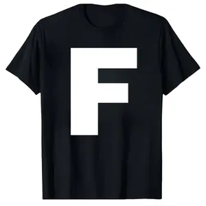 Letter F Capital Alphabet Monogram Initial T-Shirt