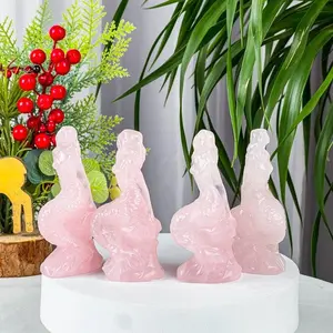 Rose Quartz Mermaid Figurine 10cm Height 5cm Width 125g Weight Perfect for Home Decor & Collectibles Ideal for Enhancing Personal Spaces