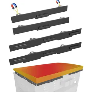 Upgraded Wind Guards for 28" Blackstone Griddle, 4 Packs  Wind Screens for Grill Accessories, Fit with Rear  Cup, Hood and Side Shelf, Grilling Gifts, Black