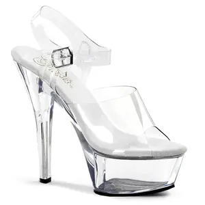 Pleaser Kiss-208 Womens Sandals in Clear