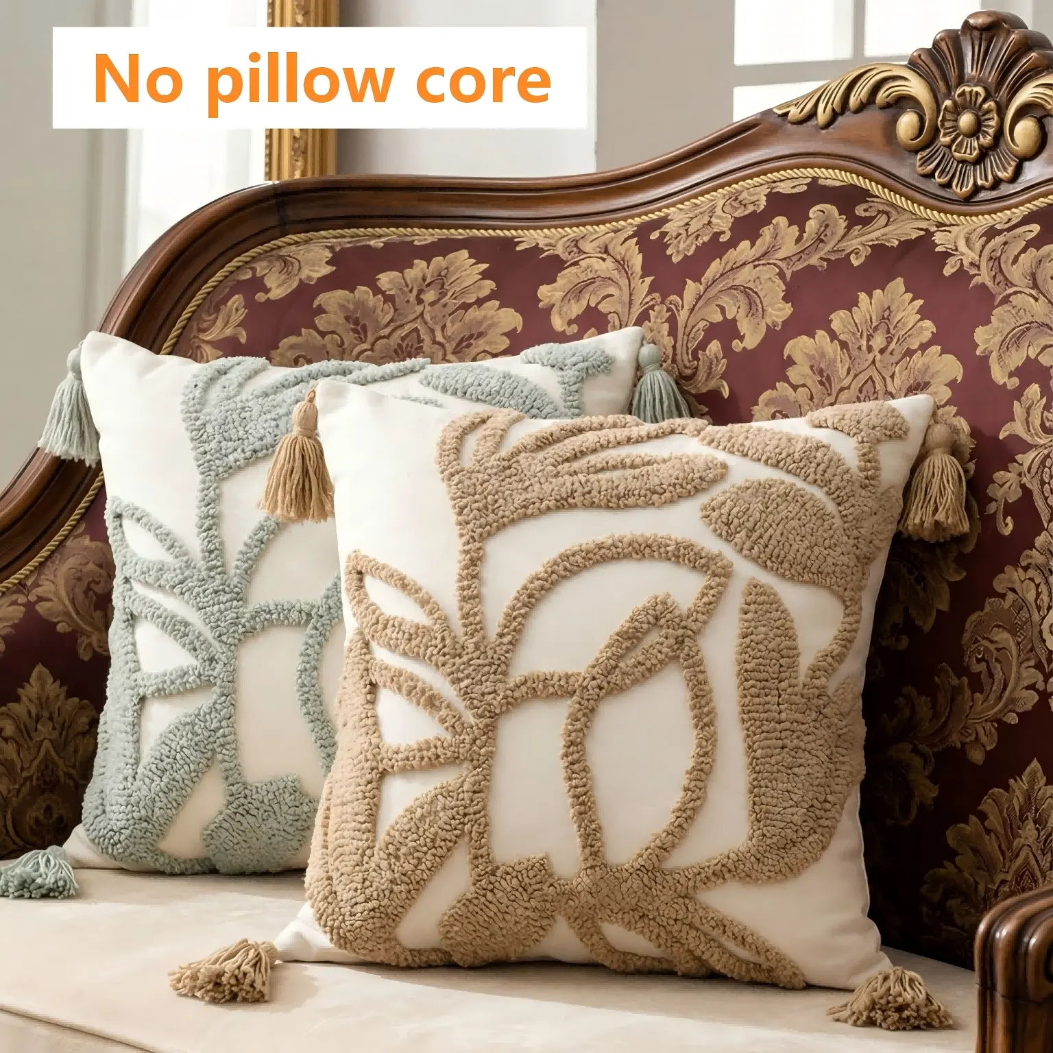 1Pc French Boho Tufted Pillow Covers, Home Textile | Tassel Decor, Removable for Romantic Parisian Home Decor