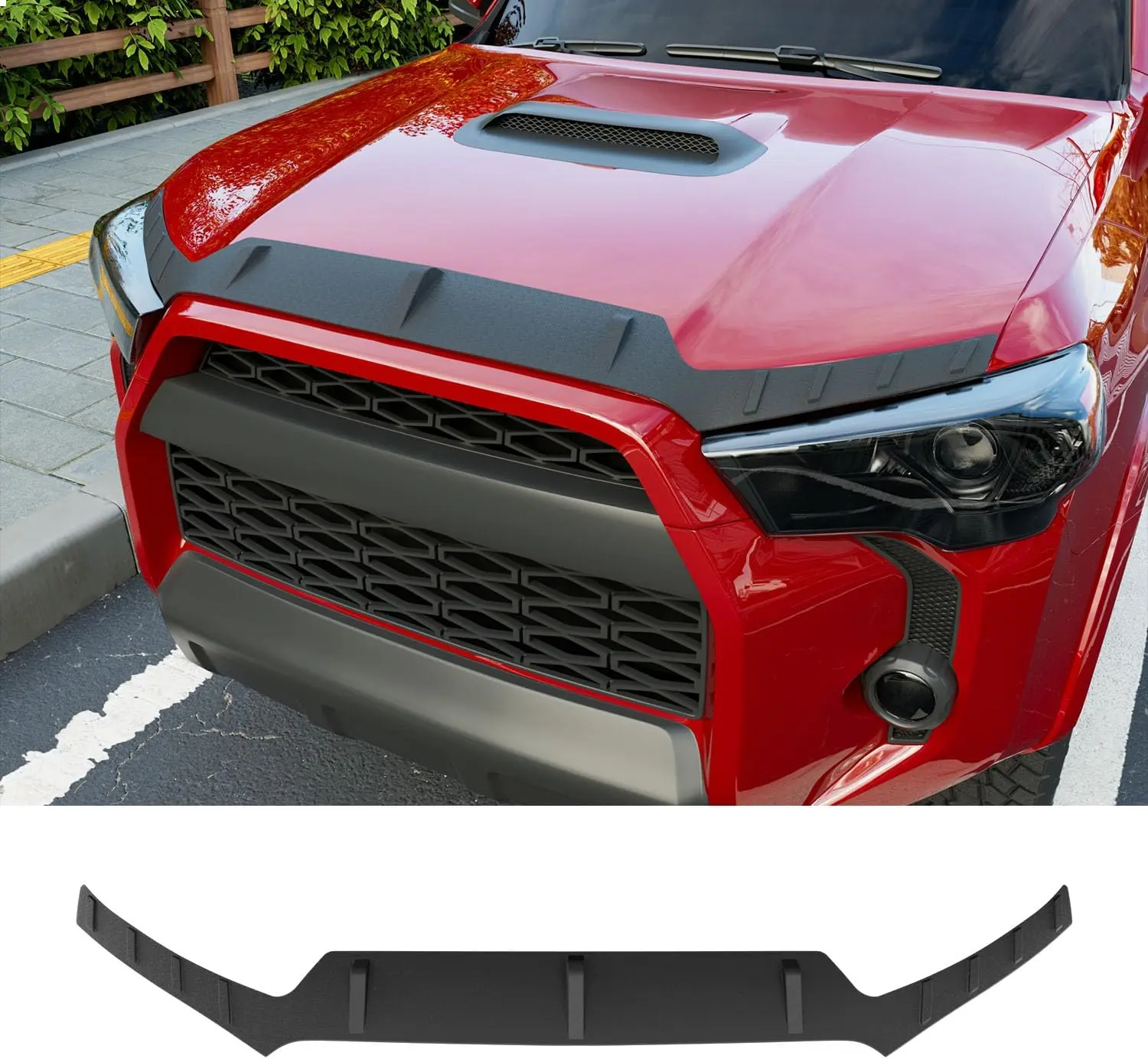 [Fits 10-24 4Runner] Hood Deflector Compatible with 2010-2024 Toyota 4Runner Hood Protector Shield TPE Deflector Replacement for 2010-2024 Toyota 4Runner Accessories