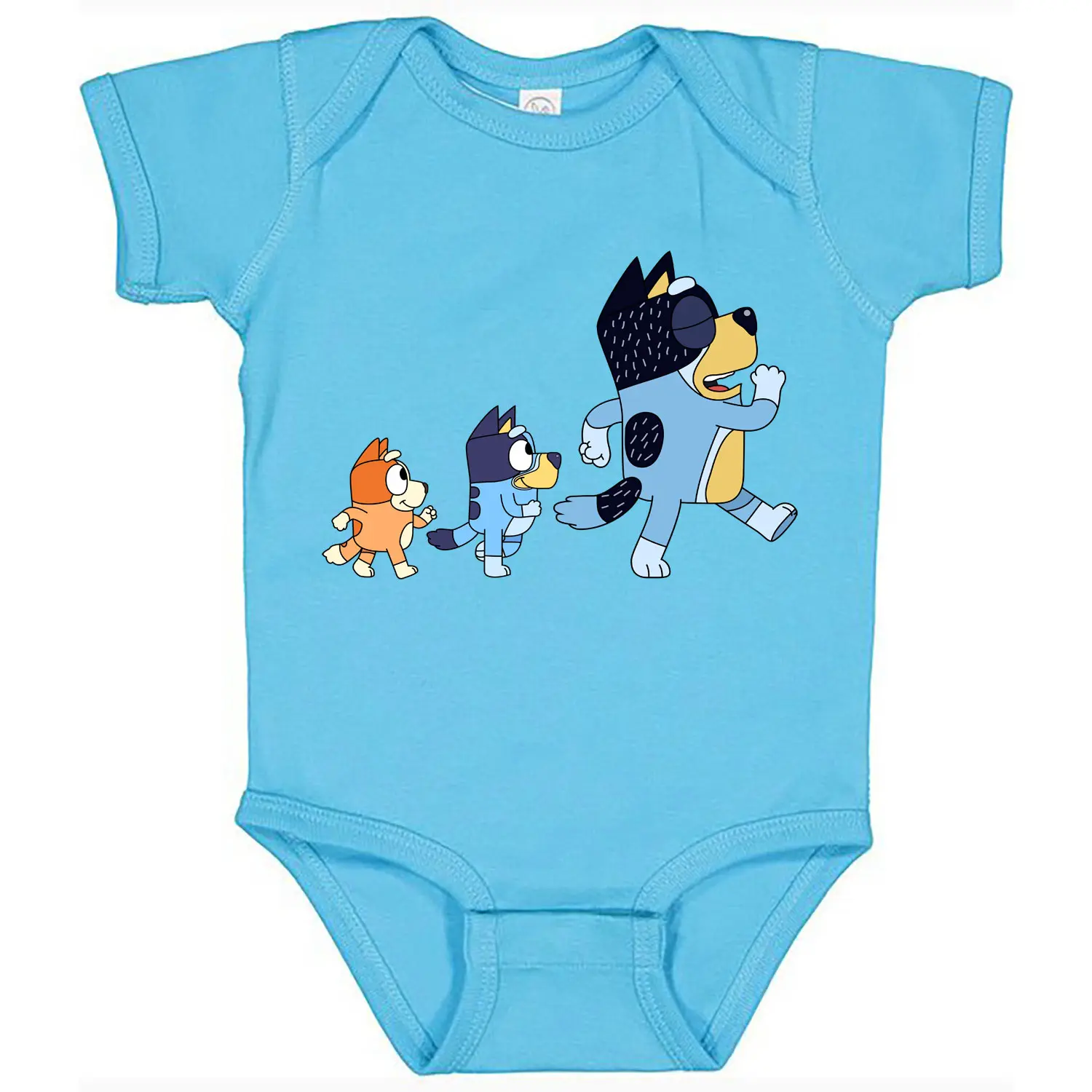Bluey Bingo Design Baby & Toddler Baby Rib Bodysuit Soft, Comfortable Cotton, Snap Closure, CPSIA Compliant