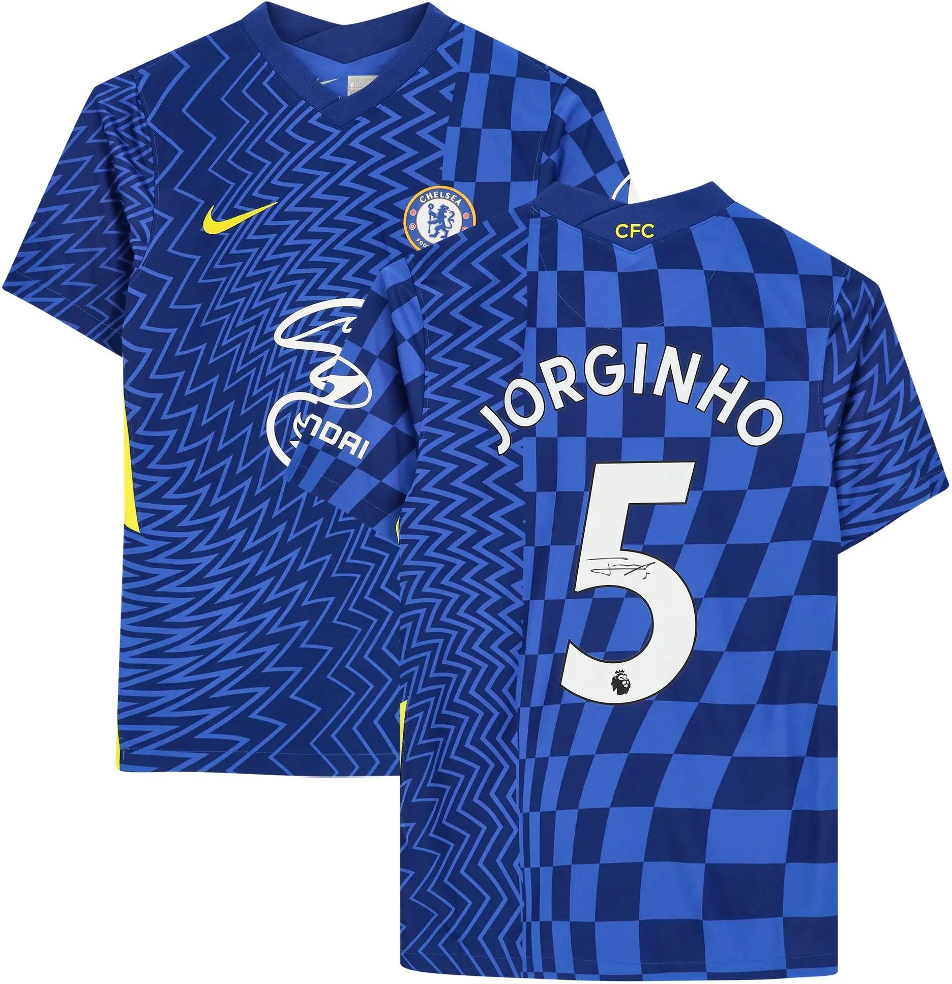 Jorginho Chelsea F.C. Autographed 2021-22 Home Jersey - Fanatics Authentic Certified