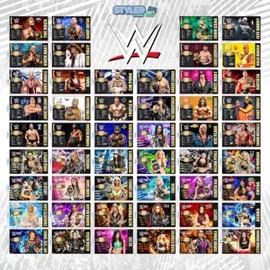 WWE rectangle vinyl stickers made with high quality vinyl