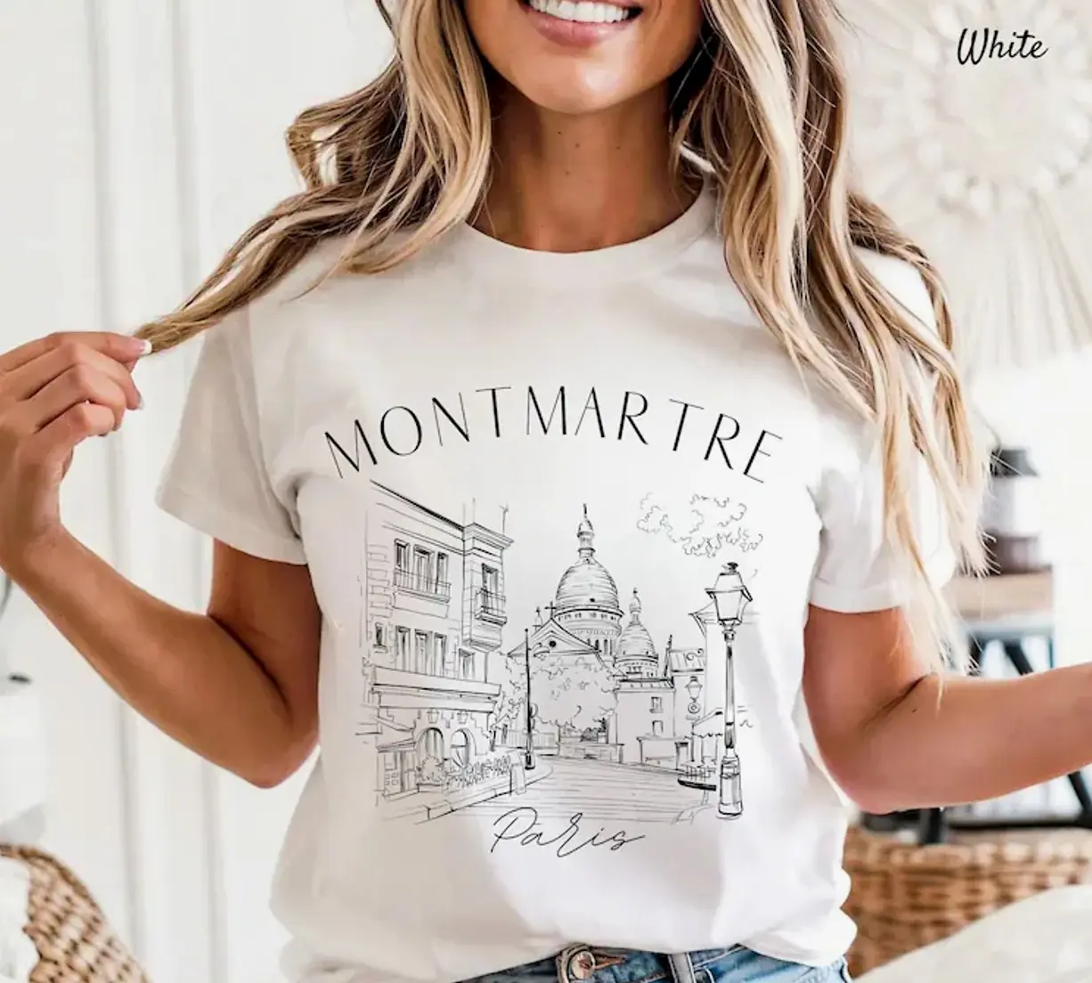 Montmartre Paris Shirt, Paris Travel T-shirt, France Shirt, Paris Tee, Unisex Travel Crewneck.