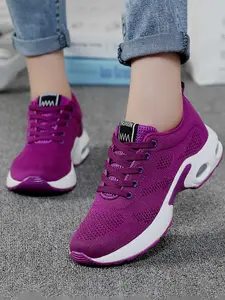Women's Lace-Up Sports Shoes, Sporty Running Shoes, Trendy Running Shoes, Breathable Lightweight Design, Cushioned Shock Absorption, workout sneakers, Perfect for Students & Pros, Sporty Running Fashion