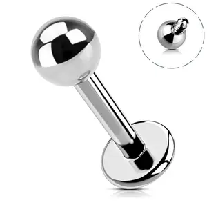 OUFER Body-Safe Piercing Jewelry 16G Hypoallergenic Titanium Internally Threaded Labret Stud Earrings, 6-12mm Multi-Size Unisex Lip Rings for Daily Wear, Helix Piercings