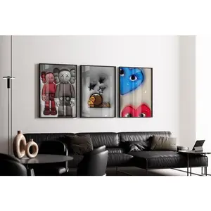 Set of 3 HypeBeast Brand Poster, Trendy Wall Art, HypeBeast Culture Art, HypeBeast Room Decor(Note: Frame shown for display only)