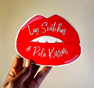 Pole Kisses Car Magnet