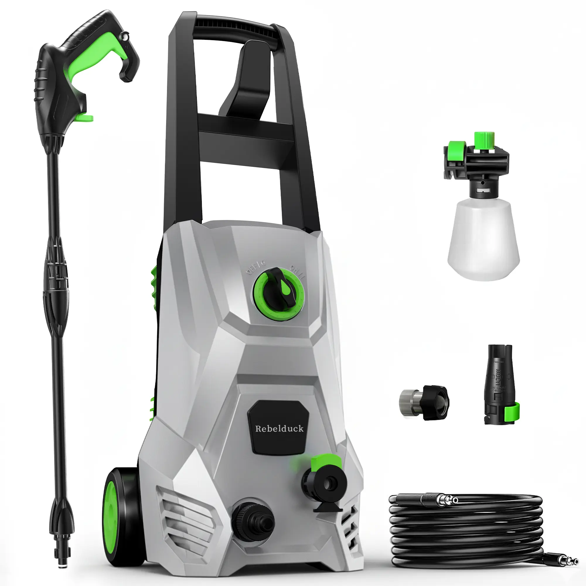 4000 PSI Electric Pressure Washer Max 2.6 GPM Power Washer with Adjustable Nozzle 0-120°,Foam Cannon 35FT Power Cord 20FT Hose for Car Garden Yard Hom Portable Pressure Washer Adjustable Water Pressure