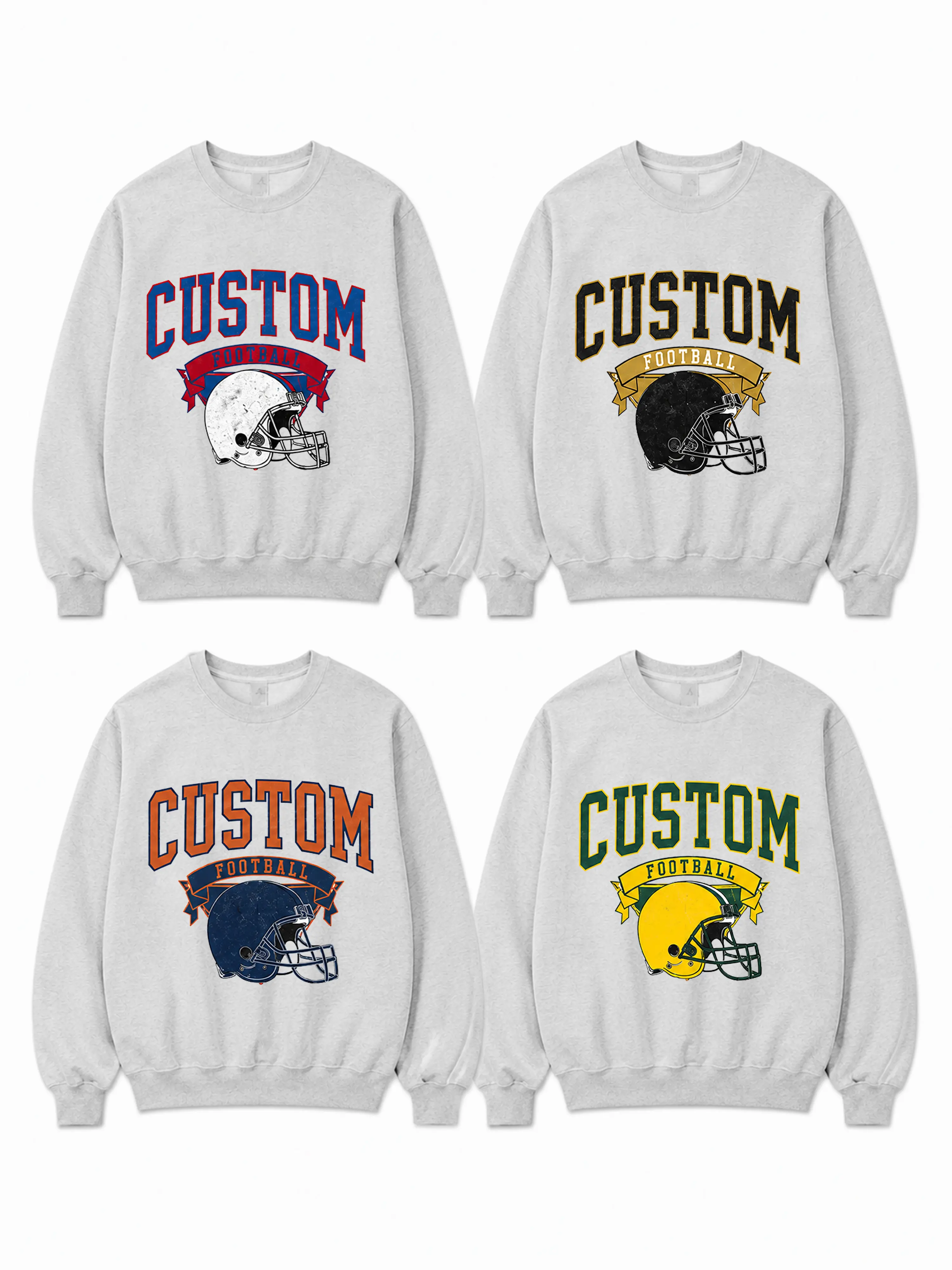 Custom Football Sweatshirt, Personalized Team Crewneck, Vintage Football Shirt, Game Day Sweatshirt, Retro Sports Fan Gift, Womenswear & Menswear