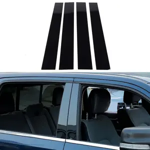 Car Exterior Window Pillar Posts Sticker Trim Cover, 4-Pieces Laser-Cut Scratch-Proof DIY Install Accessory, Fits 2018+ Dodge RAM tiktokshopspringglowup