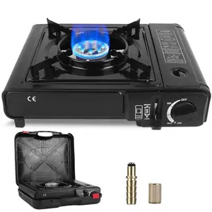 Portable Dual Fuel Camping Stove 3300W Piezo Electric Ignition Auto Ejection Overpressure Protection-4140
