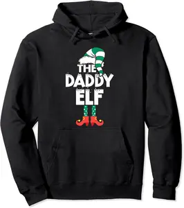Daddy Elf Matching Family Group Christmas Party Pajama Pullover Hoodie - Phoebeumba Shop 48B08148Y1MQ