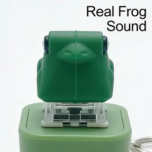 Interactive Frog Croak Button Keychain Fidget Toy for Stress Relief Prank Gadget Realistic Frog Sound Cute Animal Portable EDC Accessory for Office School Travel Fun Gift for Kids Adults Frog Lovers