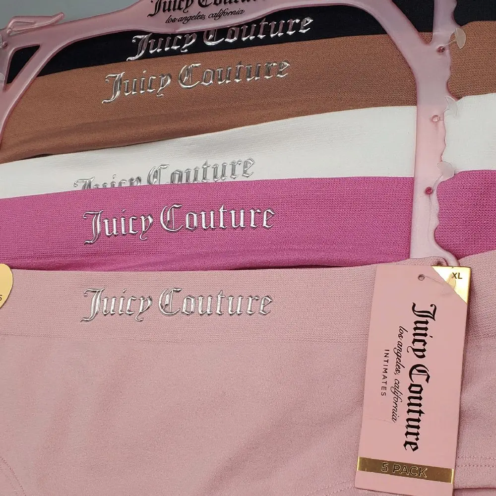 Juicy Couture Women's Comfy Seamless Multicolor Panties - Polyester and Spandex Fabric for All-Day Comfort
