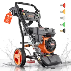 【Spotlight Day】VEVOR Gas Pressure Washer 3600 PSI and 2.6 Max GPM, Full Copper Pump, Spray Gun and Wand, 5 Nozzle Set, 26 ft Hose Gas Powered Pressure Washer for Cars, Fences, Driveways, Homes, Patios, Furniture