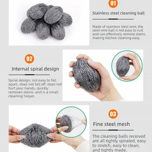 Multi-Purpose Stainless Steel Wire Brush, Durable Cleaning Tool for Kitchen Pots & Bowls, Efficient Rust Removal Solution