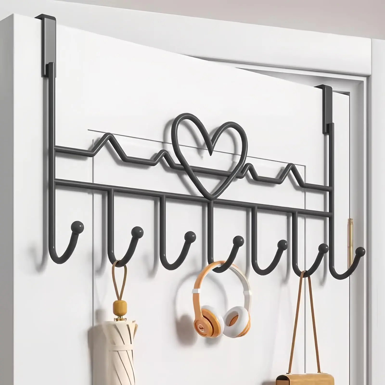 Over The Door Hook, Over Door Hanger for Coat, Towel, Bag, Robe Over The Door Hook, Over Door Hanger for Coat, Towel, Bag, Robe