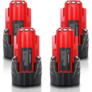 4Packs 3500mAh 12V M12 Battery Lithium Compatible with 12 volt Battery 48-11-2420 48-11-2401 48-11-2460 48-11-2402 48-11-2412 48-11-2411 48-11-2410