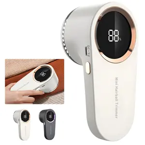 Digital Display Lint Remover with Six Blades High-Speed Motor, Adjustable Speed, Type-C Charging, Portable Design for Clothes, Sofa, Car Seats, Shedding Grooming Kit