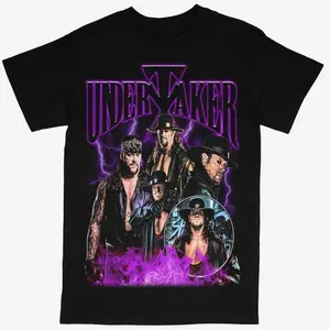 Undertaker T-shirt For Men Women, For Fans Unisex Casual Streetswear Top WWF WCW Wrestling (V2)