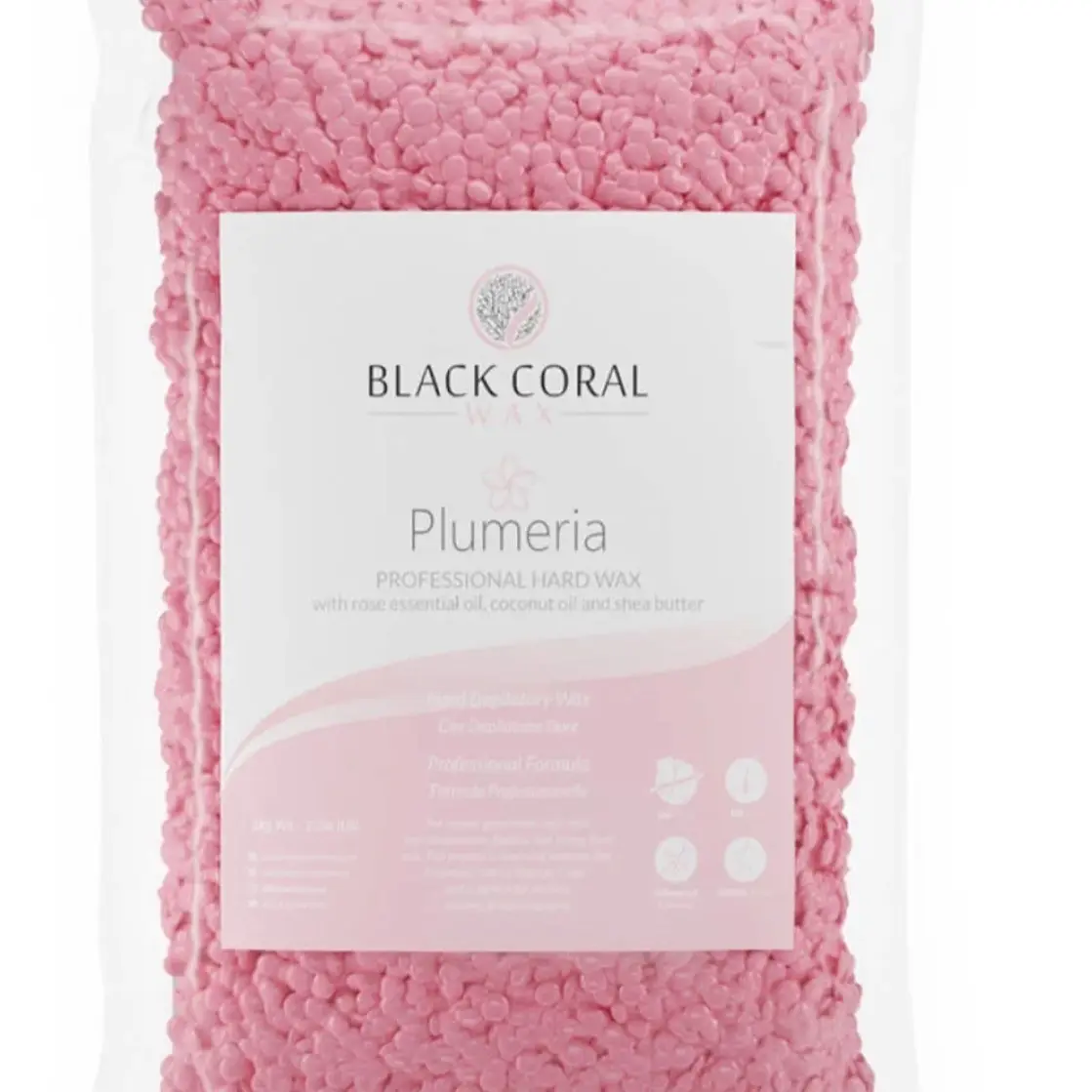 Plumeria-Scented Fragranced Hard Wax for Sensitive Skin - Hypoallergenic 2.2 lbs Luxury Body Care Wax with Shea & Coconut for Smooth Gentle Hair Removal Comfort