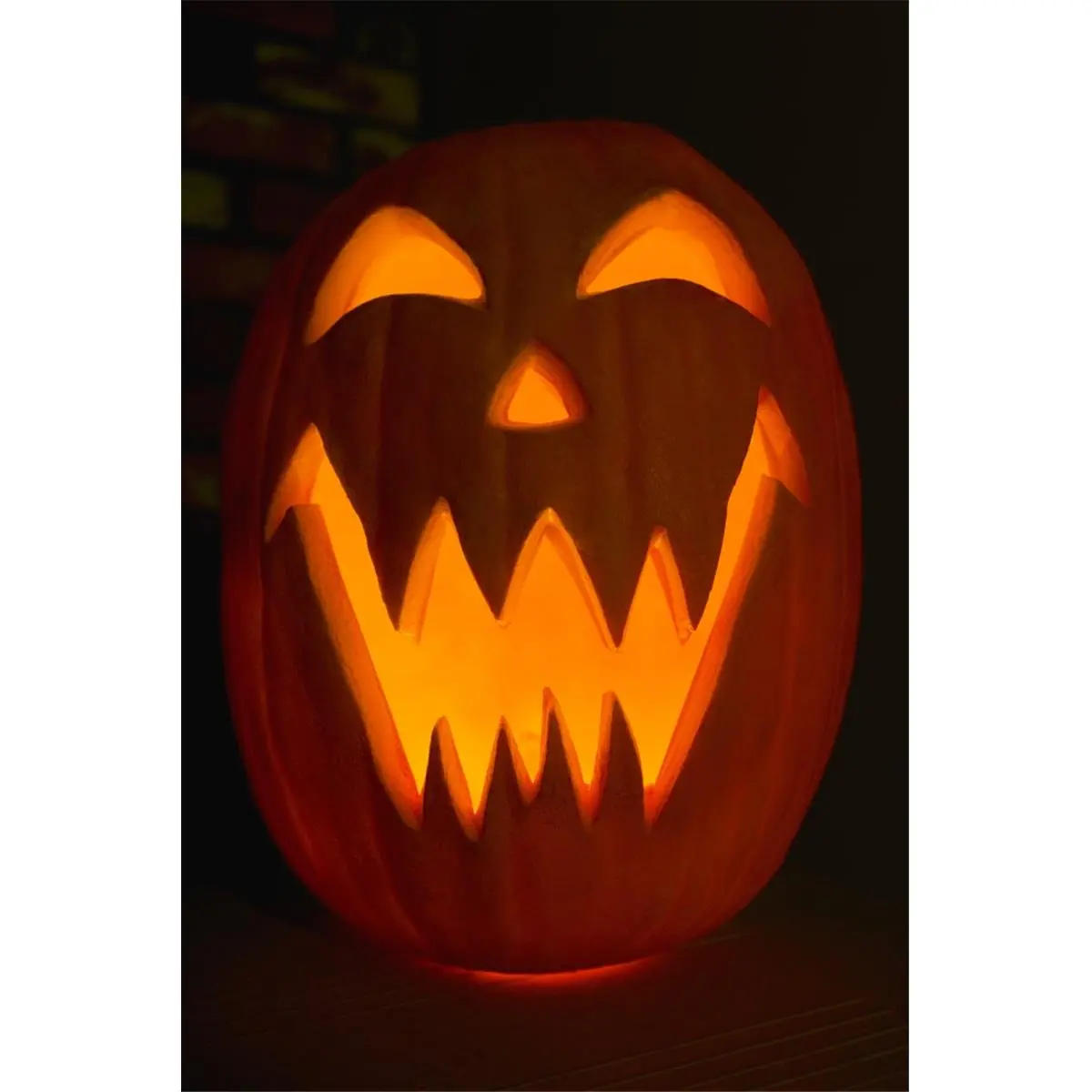 Jack-O-Lantern Photo Poster Print - Large 22x34 in, Home Decor Wall Art, Ideal Halloween Gift