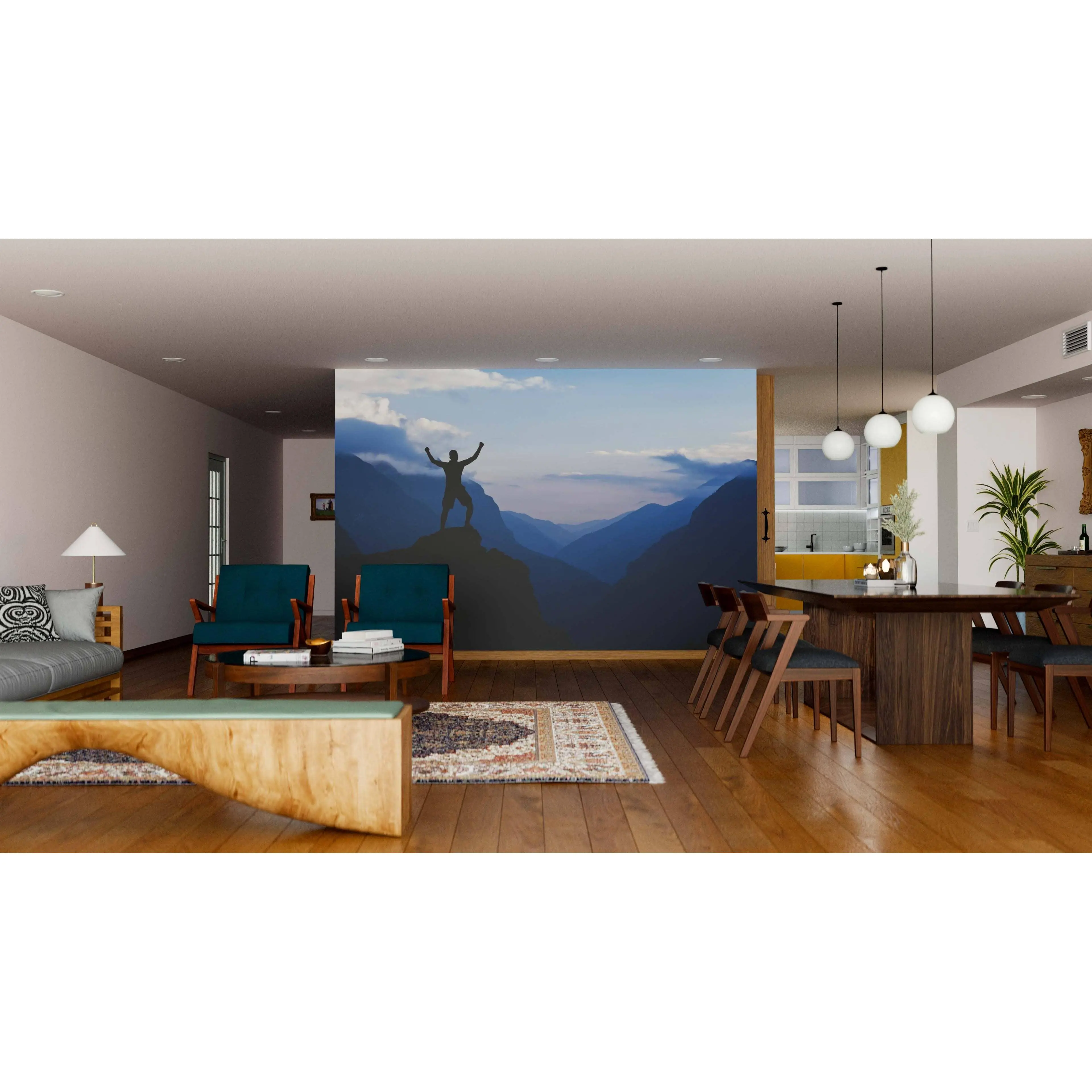 Man Hiking Wall Mural