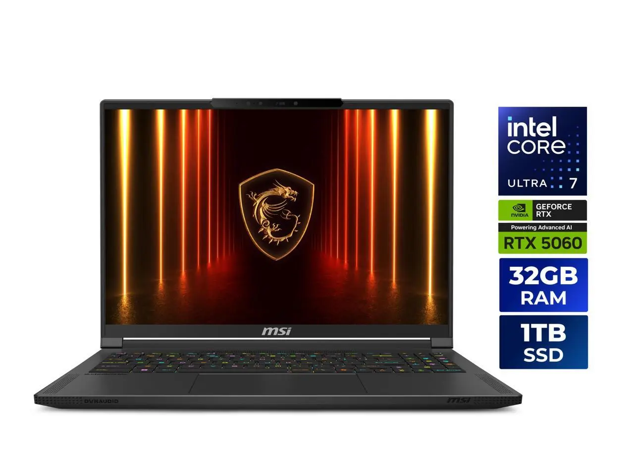 MSI Stealth 16 AI - 16" 240 Hz OLED Display - GeForce RTX 5060 Laptop GPU - Intel Core Ultra7-255H - 32GB DDR5 - 1TB NVMe SSD - Win 11 Home (Stealth 16 AI A2HWFG-041US )