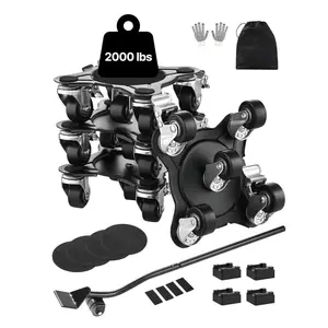 【fathersdaygift】VEVOR Furniture Dolly Heavy Duty Furniture Mover with 5 Wheels 1200 lbs Capacity